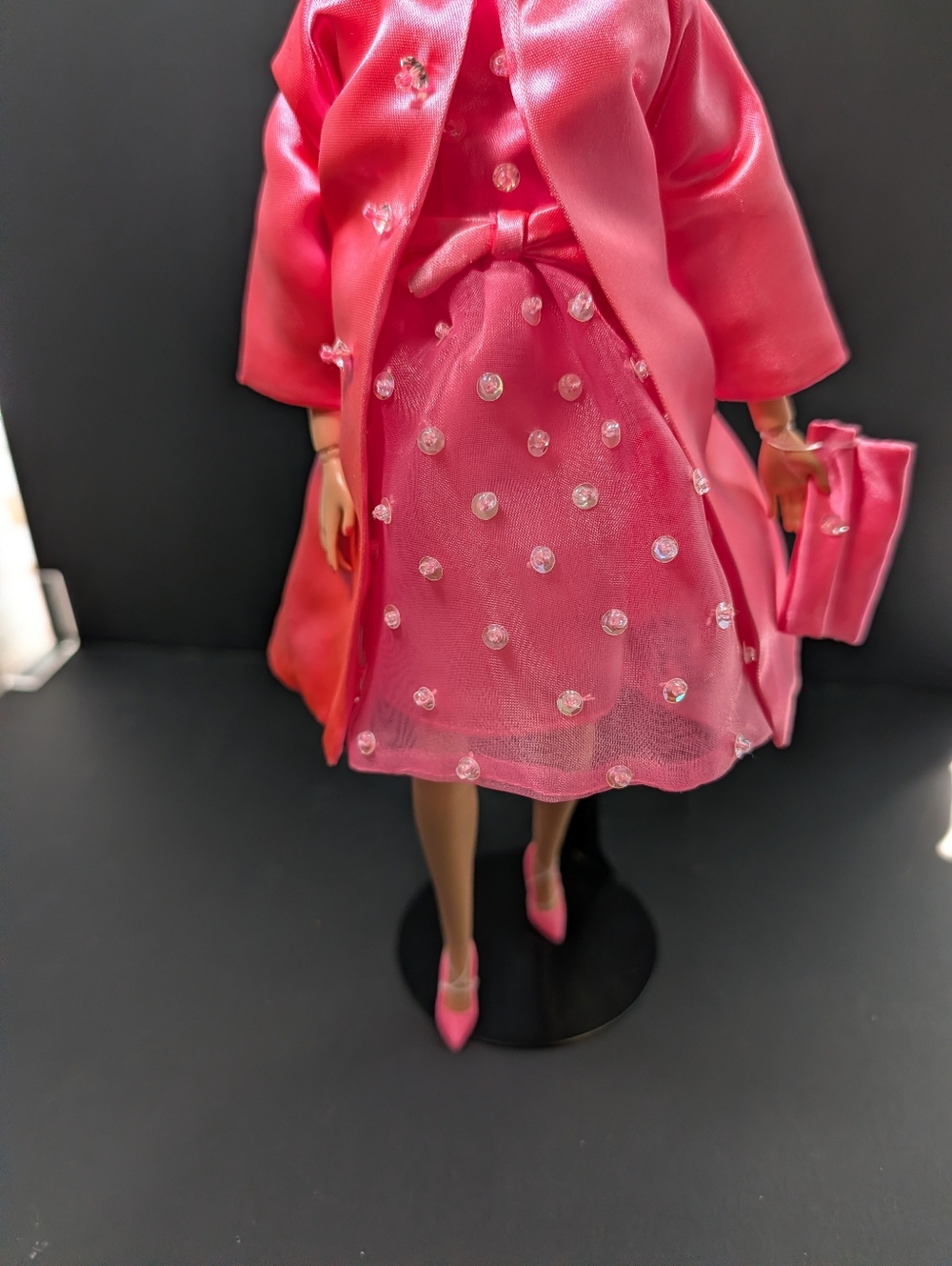 Barbie The Movie Margot Kidder Restyled Pink Givenchy Cocktail Dress/Coat - Picture 10 of 16